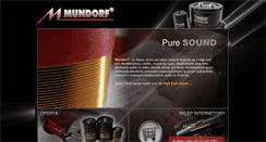 Desktop Screenshot of mundorf.com.pl